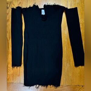 Strapless Black Body-con Dress